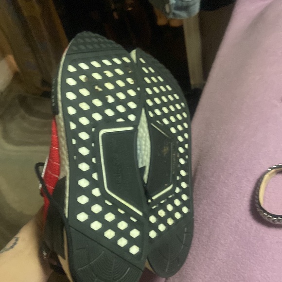 Adidas NMD_R1 V2  running sneakers mens size 8 1/2. Red, white, blue and black - Picture 3 of 4